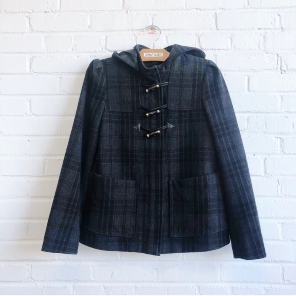 H&M duffle plaid jacket